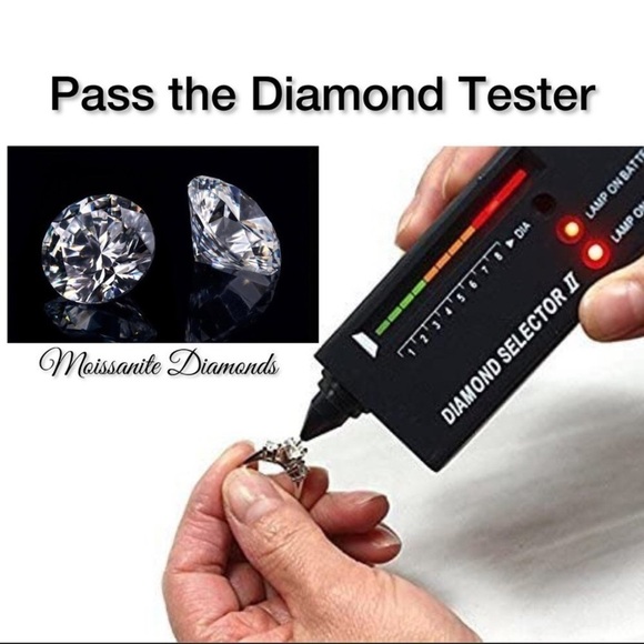 💎243💎 MENS PLATINUM PLATED GENUINE MOISSANITE DIAMOND WEDDING RING - Picture 9 of 13